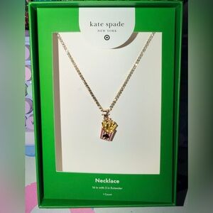 ♠️NIB Kate Spade Gold Necklace with French Fry Pendant